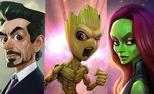 how Superhero Marvel Looks In The Style Of Disney Cartoons