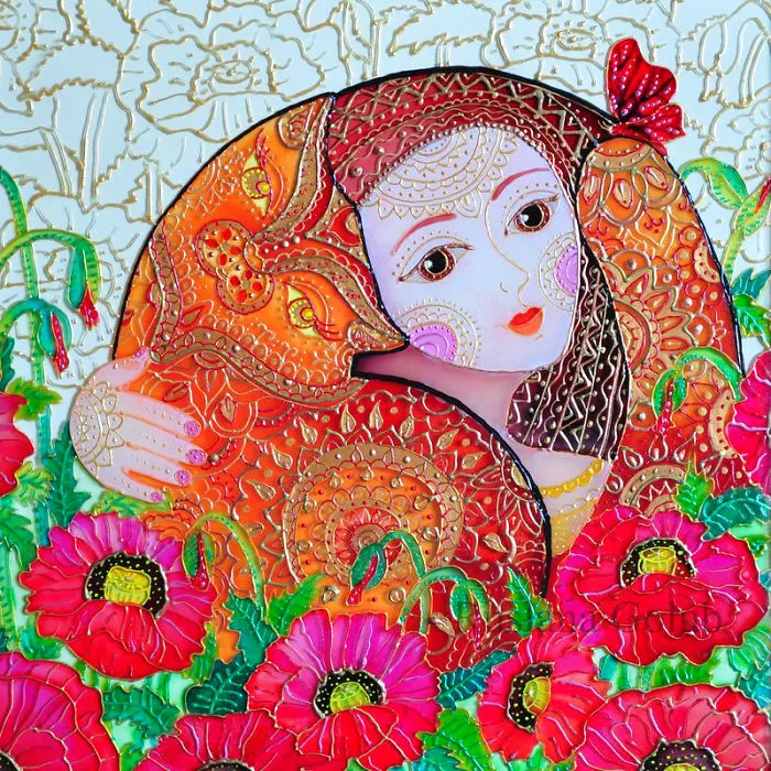 Colorful Cat Art By Ruslana Golub