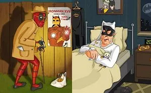 20+ Hilariously Superhero Comics. Superheroes In Old Age. Marvel And Dc