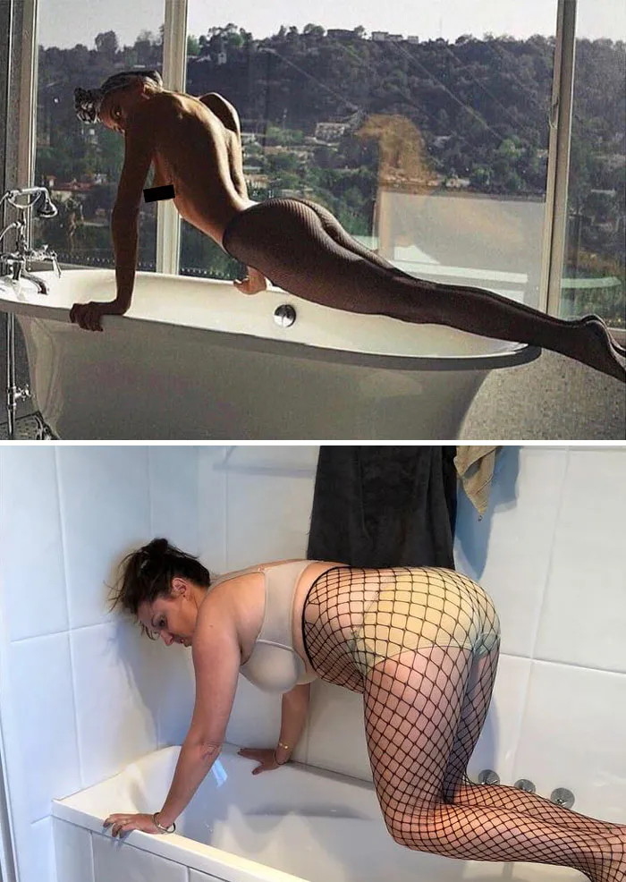 Esta mujer sigue recreando de forma divertida las fotos de Instagram de los famosos, y los resultados son mejores que el original (Nuevas imágenes)