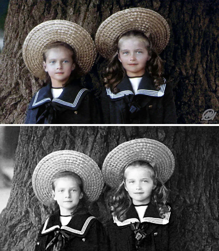Grand Duchesses Tatiana And Olga Romanov