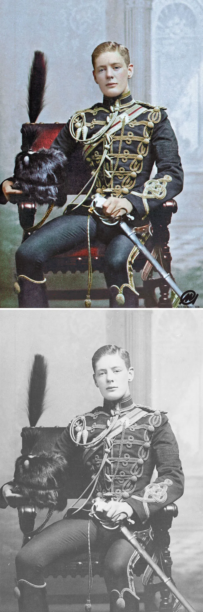 Winston Churchill As A Cornet In The 4th Queen's Hussar's Cavalry, 1895