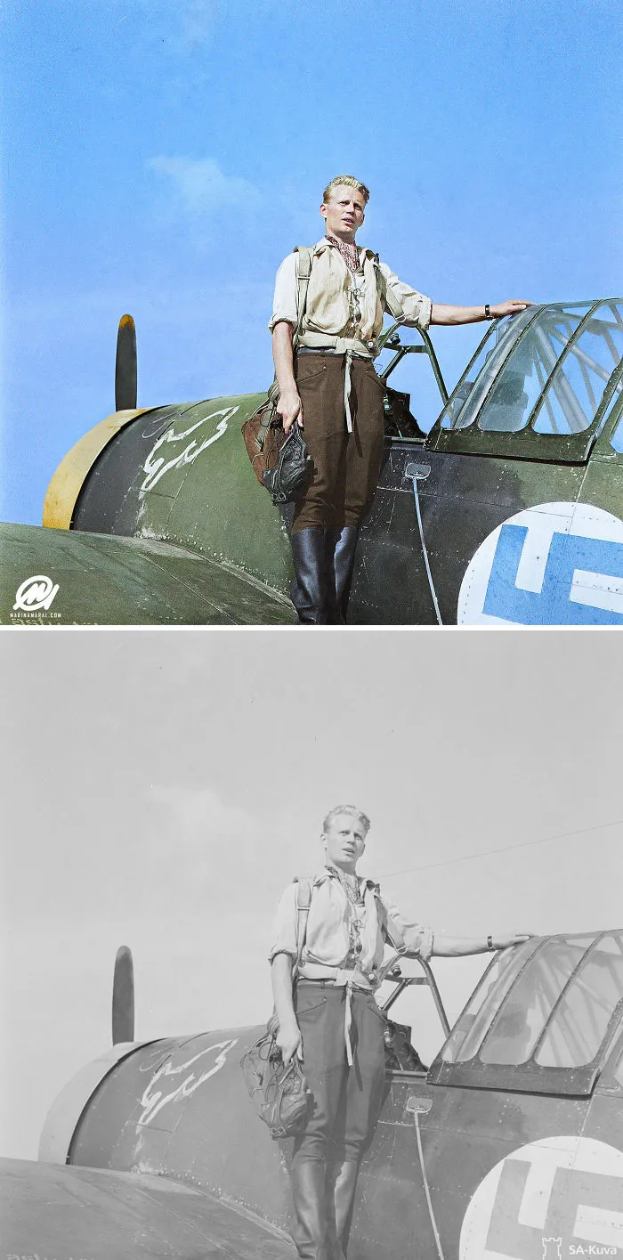 Brewster B-239 Buffalo With 33 12 Victories And The Pilot Lt. Hans Wind, Finland 1943
