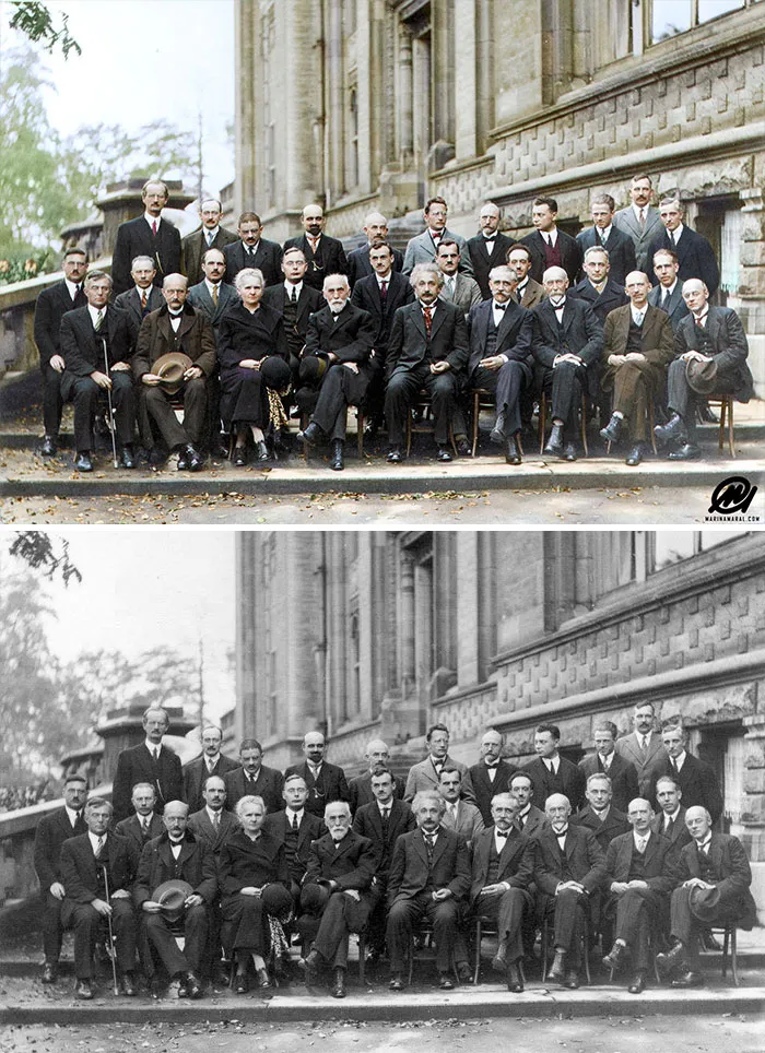 Participantes de la 5ª Conferencia de Solvay sobre mecánica cuántica, 1927