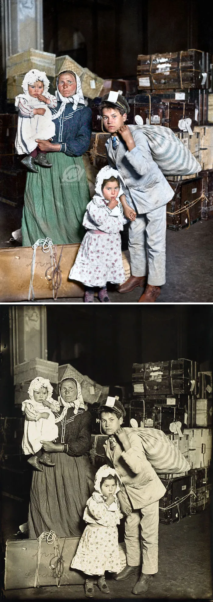 Italian Immigrants Arrive At Ellis Island, 1905