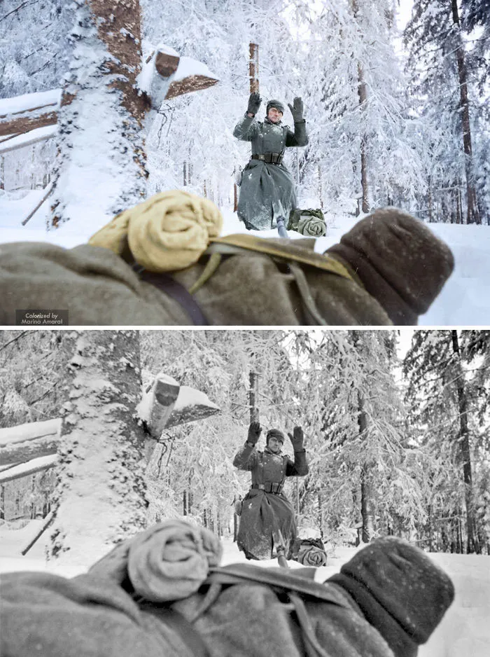 A German Soldier Being Captured During The Battle Of Moscow, 1 Dec 1941