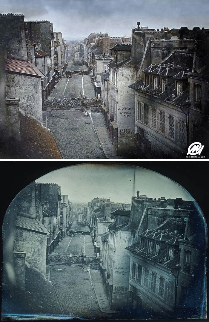 Paris Street In The June Days Uprising, 1848