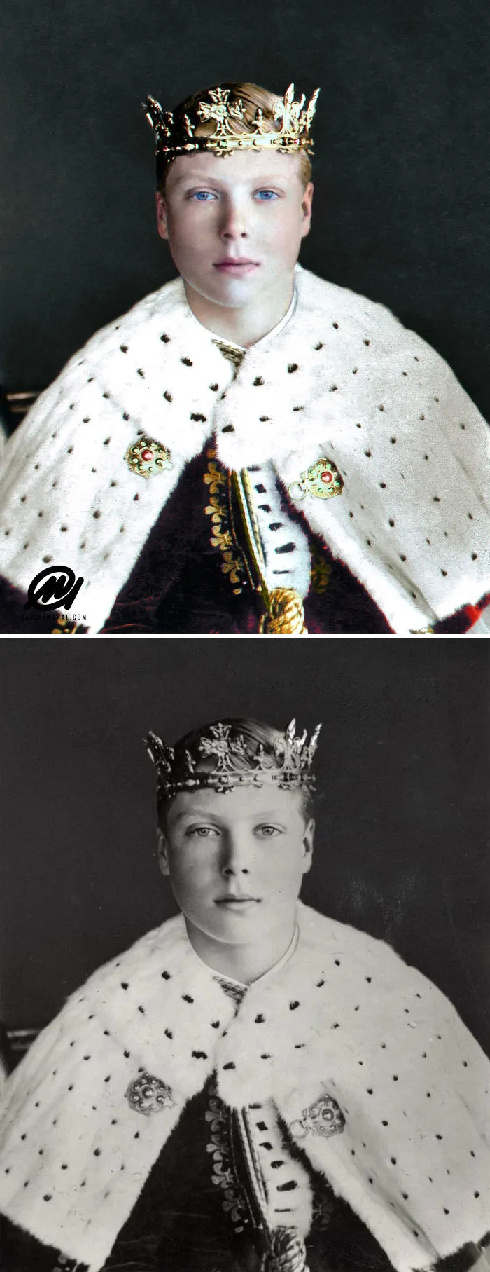 Prince Edward, Later King Edward VIII, Dressed In An Ermine Gown, 1911