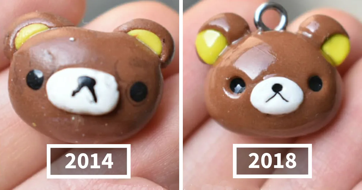 Esta artista intenta recrear sus creaciones antiguas y se sorprende agradablemente al ver la evolución