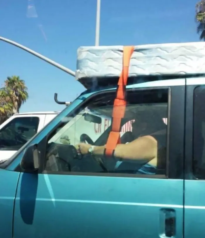 How To You Lose The Mattress, Break Your Arm, And Crash The Car All At The Same Time?