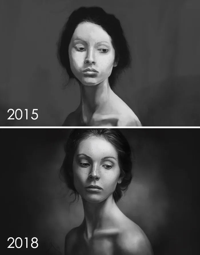 It's Been Exactly Three Years Since My First Drawing, So Decided To Do This 'Draw This Again' Challenege. Not Dissappointed