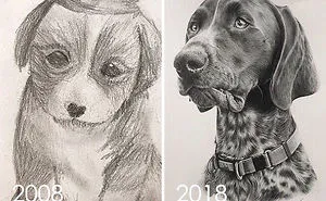 30 Artists Challenge Themselves To Redraw Their Old 'Crappy' Drawings, Prove That Practice Makes Perfect