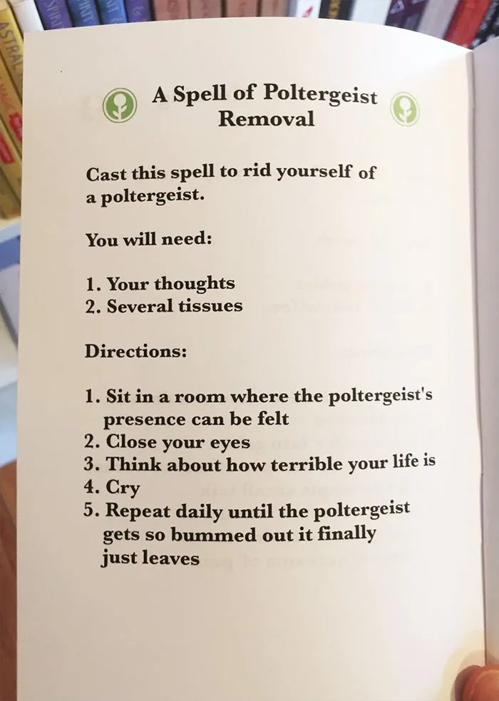 This Guy Left A Fake Book Of Spells In An Occult Shop And It's Hilarious