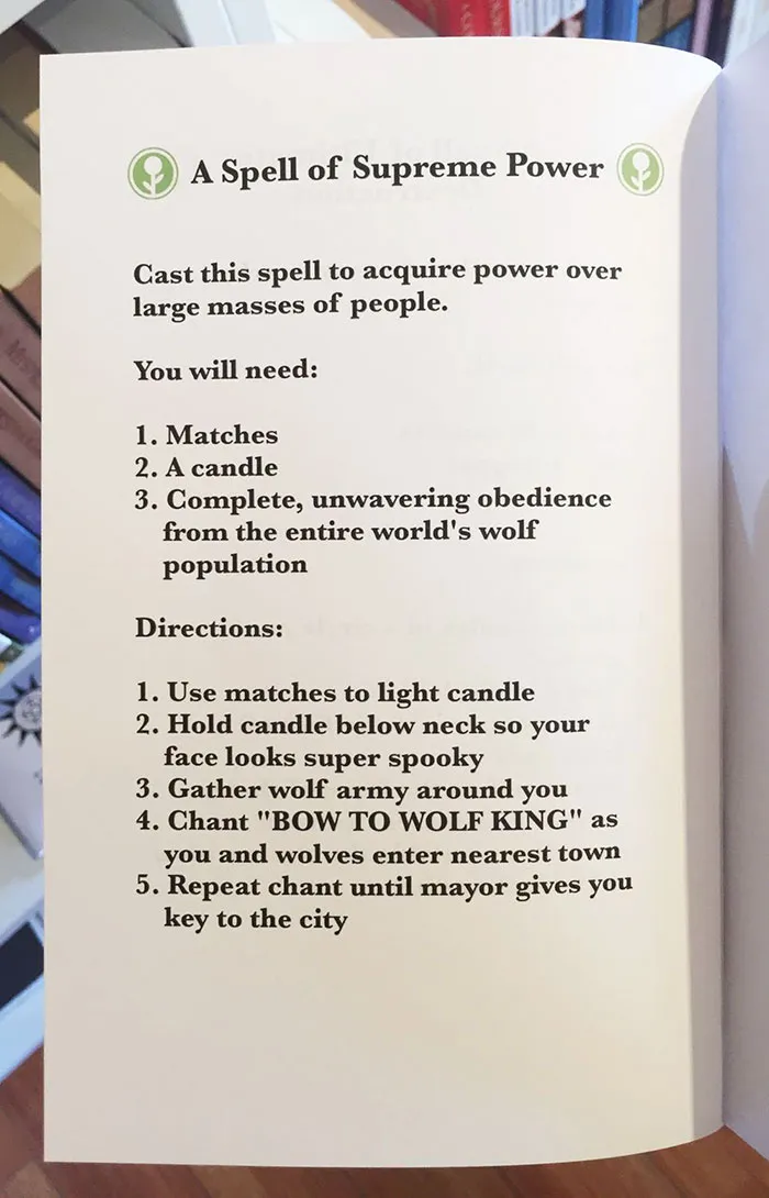 This Guy Left A Fake Book Of Spells In An Occult Shop And It's Hilarious