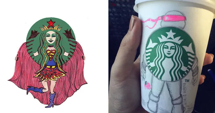 Tunisian Illustrator Makes The Starbucks Logo Come To Life