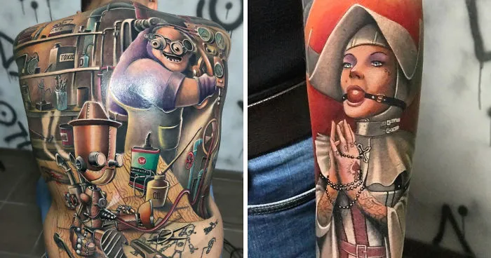 Artist Creates Stunning Realistic Colourful Tattoos