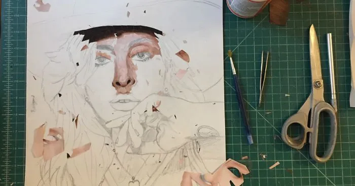 I Spent 50+ Hours Making A Portrait Of Lady Gaga Out Of Paper From Magazines