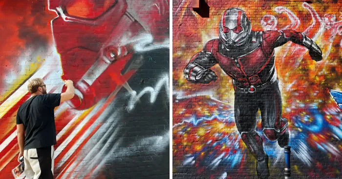 Huge New Mural Featuring Marvel Studio's Ant-Man And The Wasp From Jim Vision
