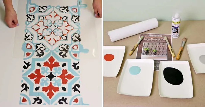 How To Use Versa-"Tile" Stencils To Redecorate Your Home