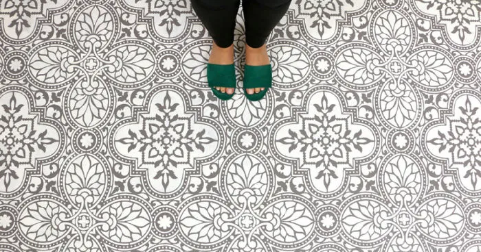 Use A Tile Stencil To Upgrade Your Boring Floor