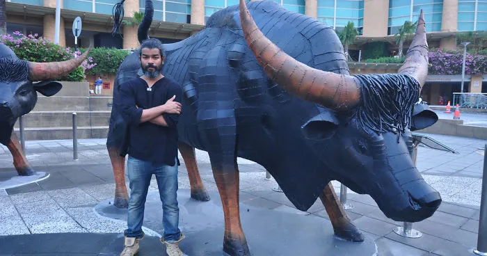 Steel Installation By Sculpture Artist Infantino Fernandes