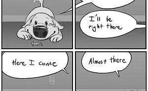 Father Illustrates The Friendship Between His Tiny Baby And Giant Dog And The Comics Are Adorable