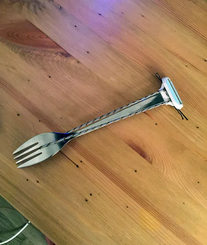 Girlfriend Forgot Her Razor, But Not The Refills. I MacGyver'd The Rest