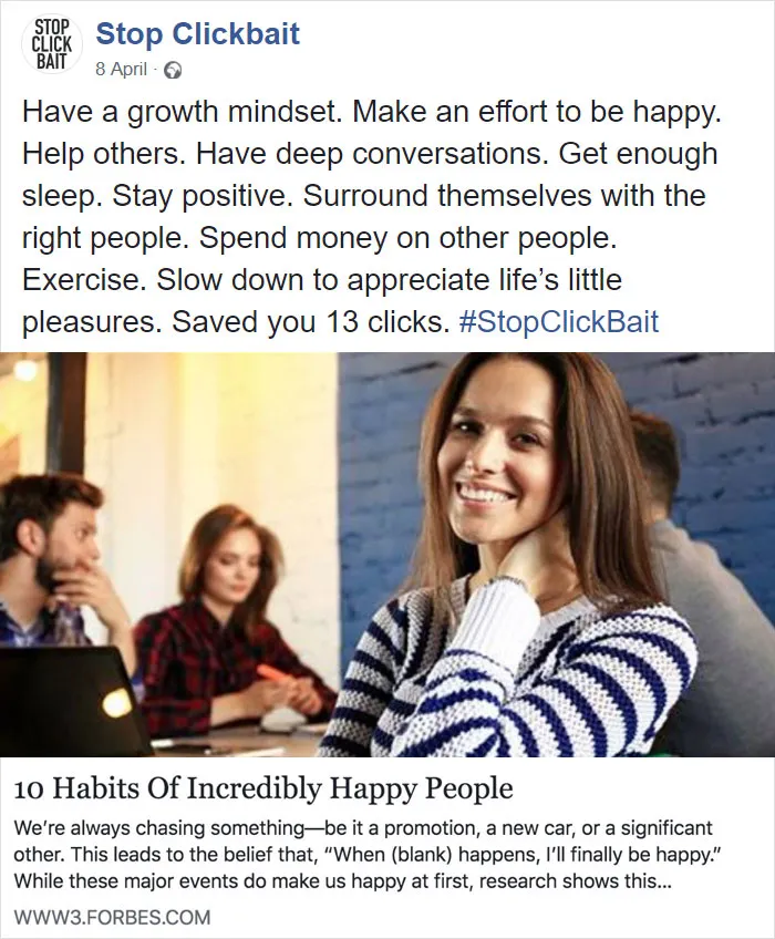 100 Times 'Stop Clickbait' Hilariously Summarized Clickbait Articles And Saved You A Click (New Pics)