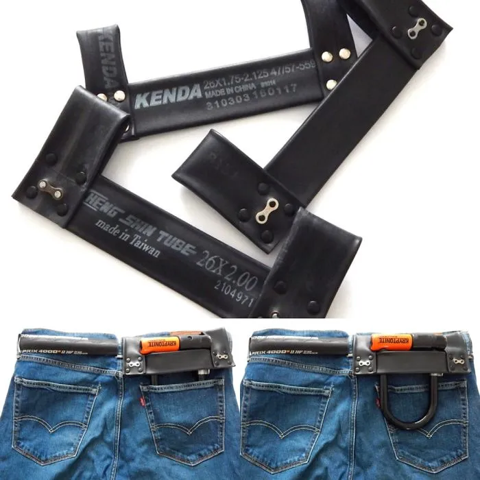Recycled Inner Tube U Lock Holster