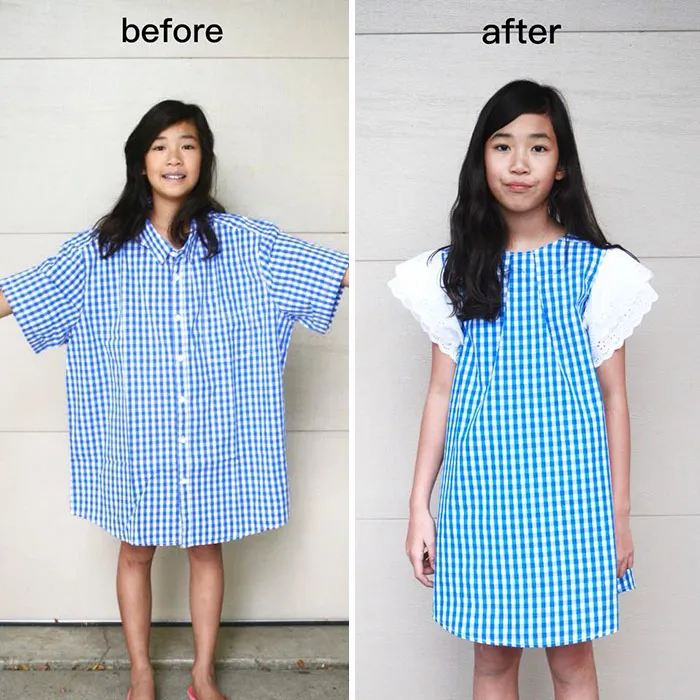Te sorprenderá la forma en que esta madre transforma ropa vieja o fea para ahorrar dinero