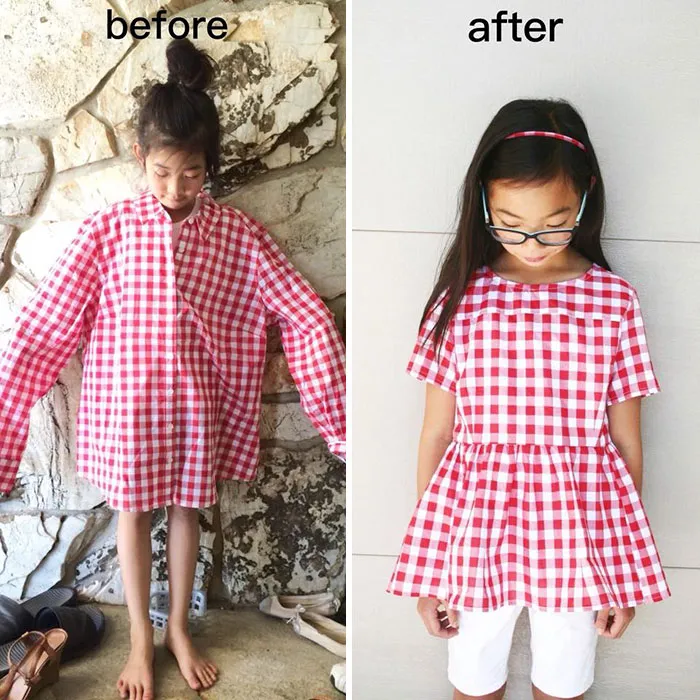 Te sorprenderá la forma en que esta madre transforma ropa vieja o fea para ahorrar dinero