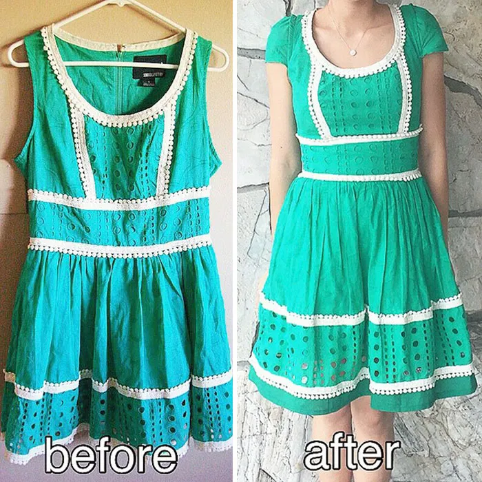 Te sorprenderá la forma en que esta madre transforma ropa vieja o fea para ahorrar dinero