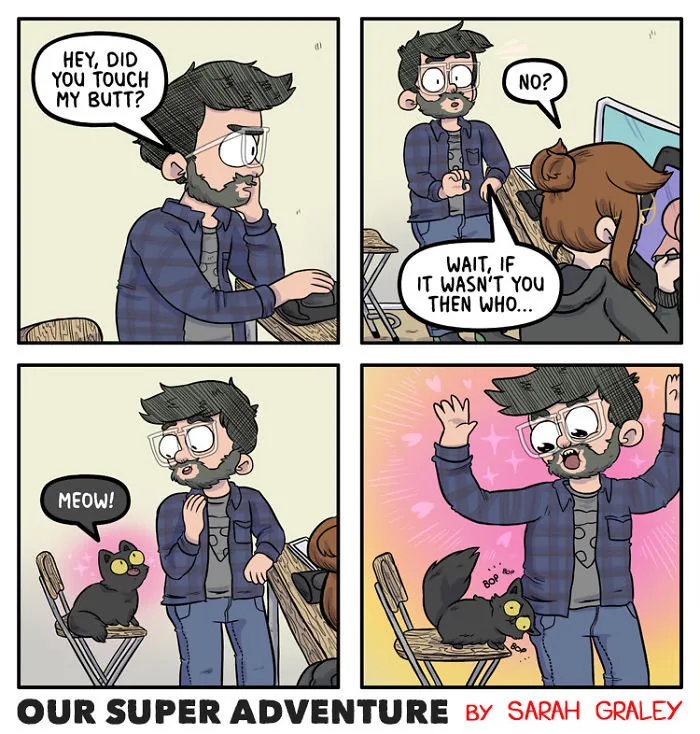 Artist Hilariously Illustrates Everyday Life With Her Fiancé And Their Four Cats, And We Can't Get Enough