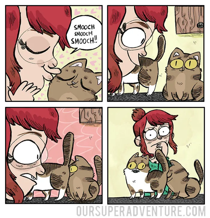 Artist Hilariously Illustrates Everyday Life With Her Fiancé And Their Four Cats, And We Can't Get Enough