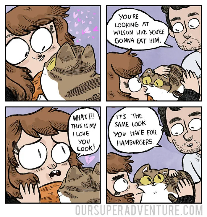 Artist Hilariously Illustrates Everyday Life With Her Fiancé And Their Four Cats, And We Can't Get Enough