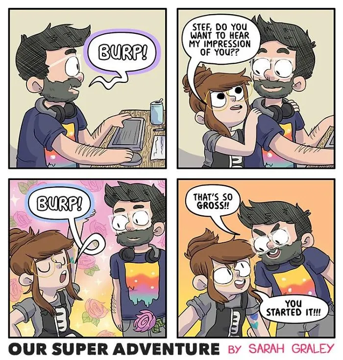 Artist Hilariously Illustrates Everyday Life With Her Fiancé And Their Four Cats, And We Can't Get Enough
