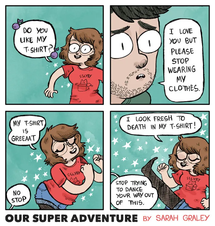 Artist Hilariously Illustrates Everyday Life With Her Fiancé And Their Four Cats, And We Can't Get Enough