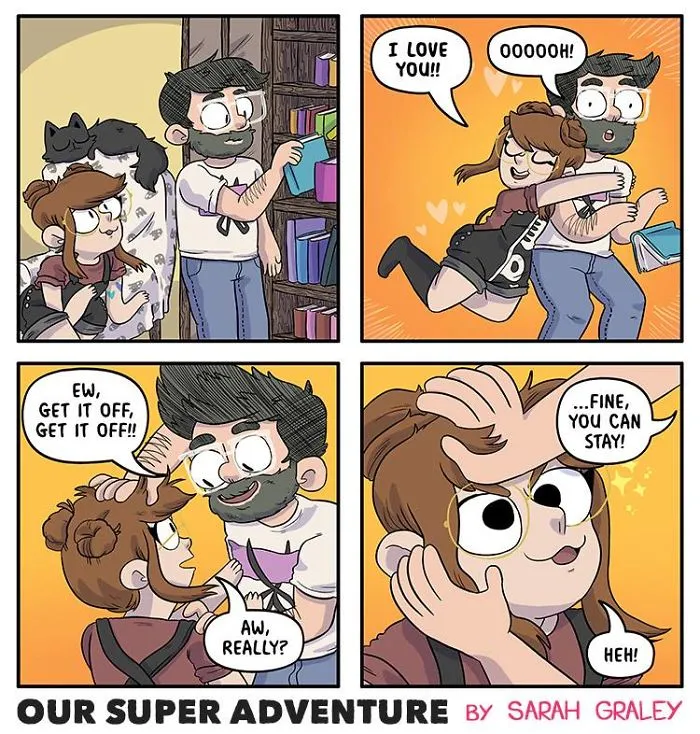 Artist Hilariously Illustrates Everyday Life With Her Fiancé And Their Four Cats, And We Can't Get Enough