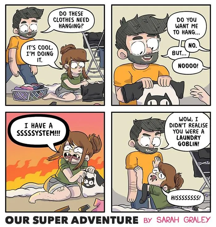 Artist Hilariously Illustrates Everyday Life With Her Fiancé And Their Four Cats, And We Can't Get Enough