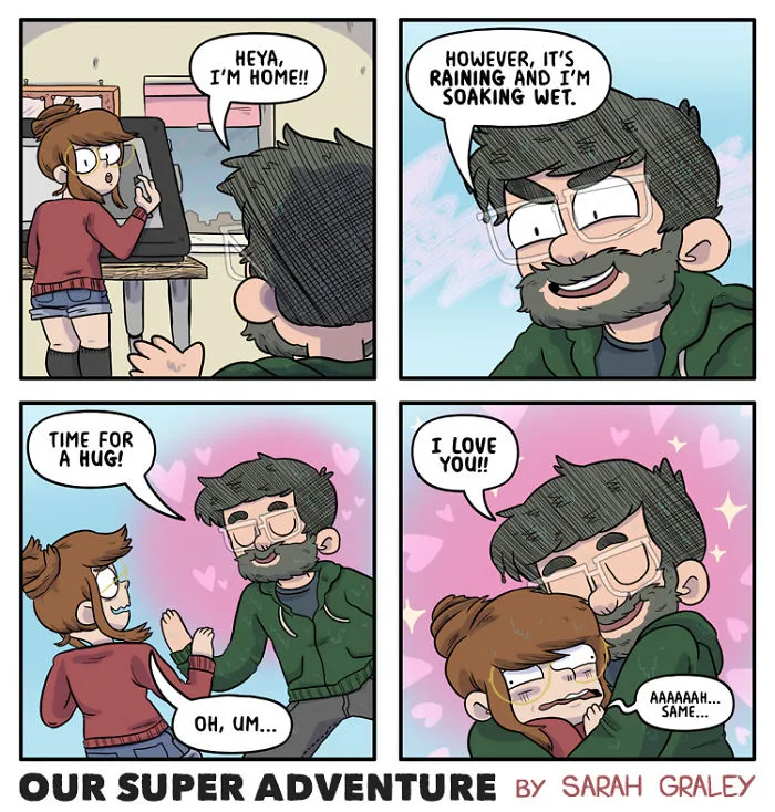 Artist Hilariously Illustrates Everyday Life With Her Fiancé And Their Four Cats, And We Can't Get Enough