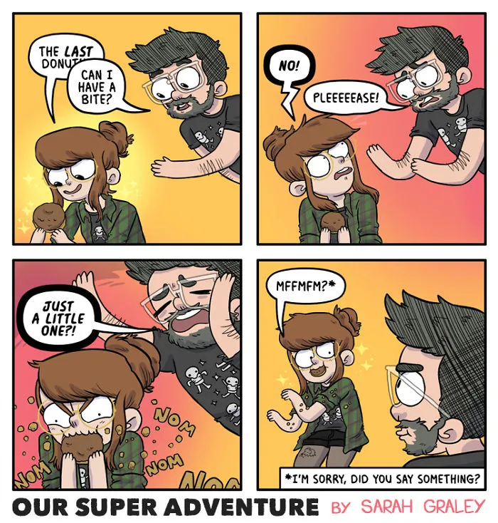 Artist Hilariously Illustrates Everyday Life With Her Fiancé And Their Four Cats, And We Can't Get Enough