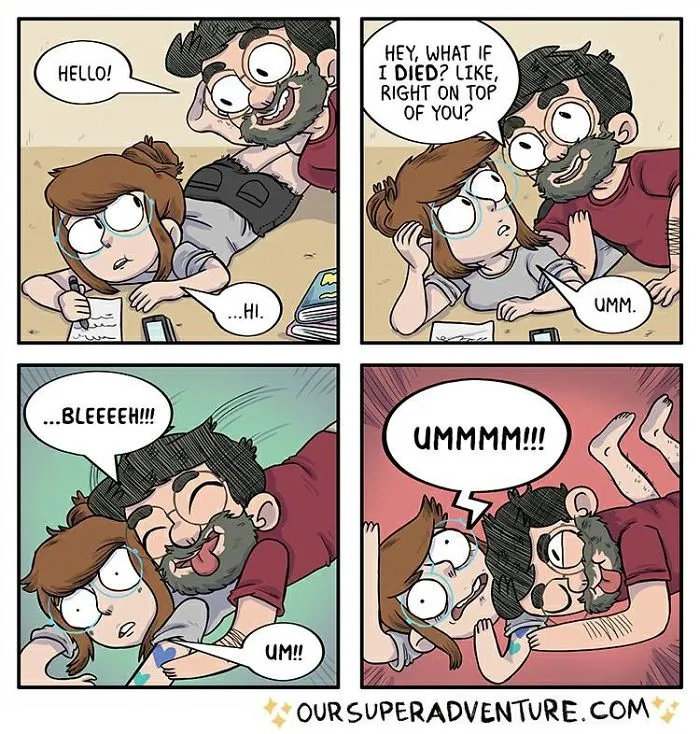 Artist Hilariously Illustrates Everyday Life With Her Fiancé And Their Four Cats, And We Can't Get Enough