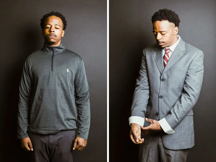 15+ Hombres antes y después de ser vestidos elegantemente para entrevistas de trabajo