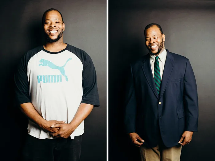 15+ Hombres antes y después de ser vestidos elegantemente para entrevistas de trabajo