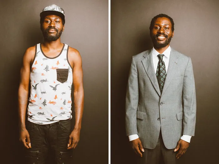 15+ Hombres antes y después de ser vestidos elegantemente para entrevistas de trabajo