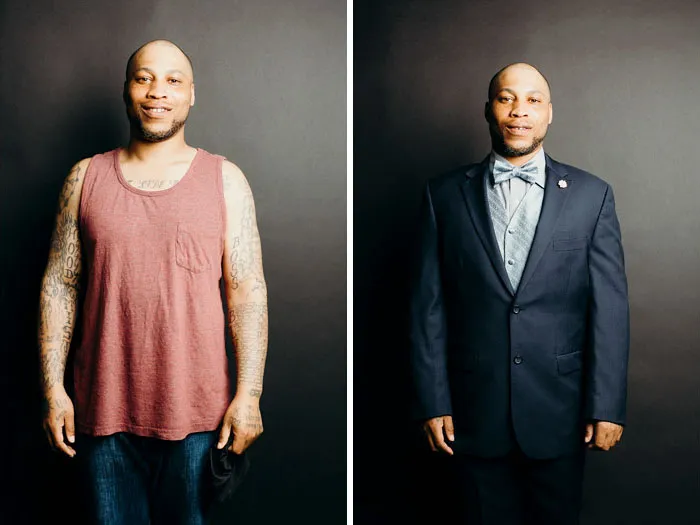 15+ Hombres antes y después de ser vestidos elegantemente para entrevistas de trabajo