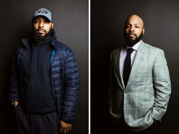 15+ Hombres antes y después de ser vestidos elegantemente para entrevistas de trabajo