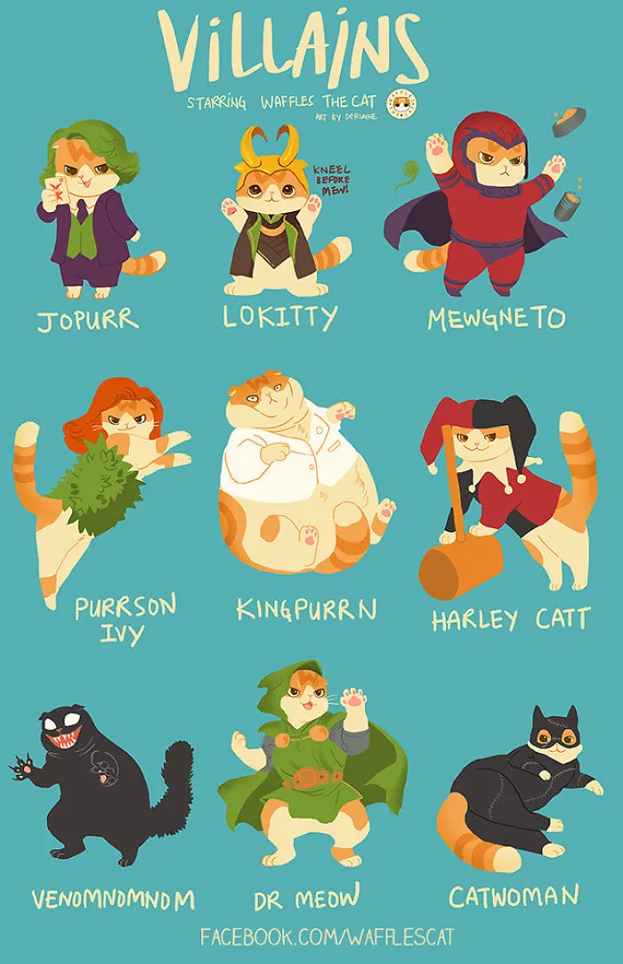 Illustrator Reimagines Famous Characters As Adorable Kittens And It's Purrfect