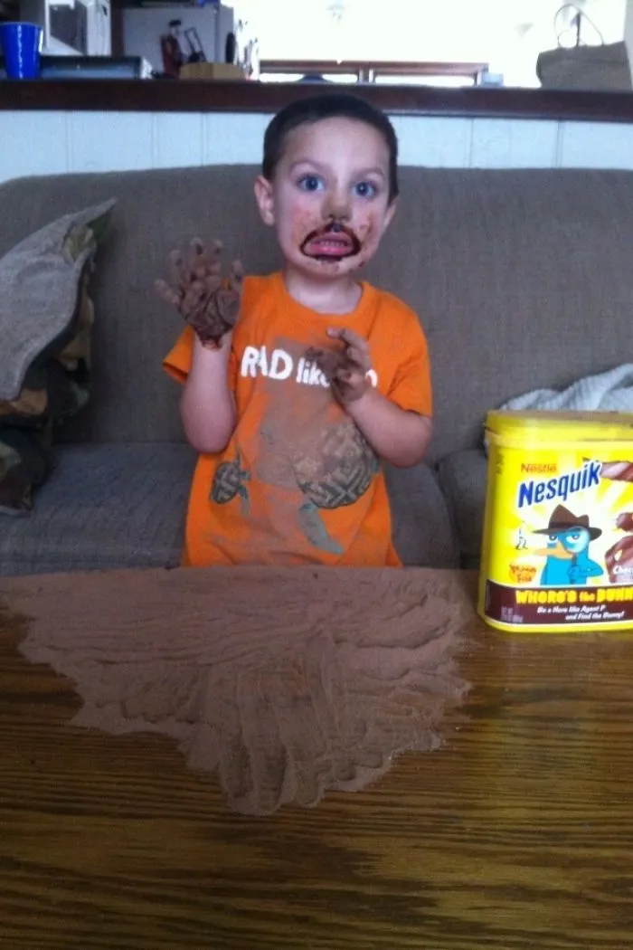 Mi marido se dejó fuera el Nesquik