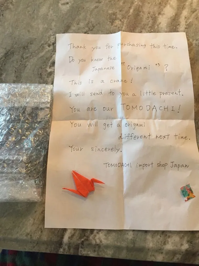 Esta Carta Escrita A Mano Que Recibí De Un Pedido Por Correo De Amazon